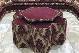 Hexagonal Table Set 6 small one large